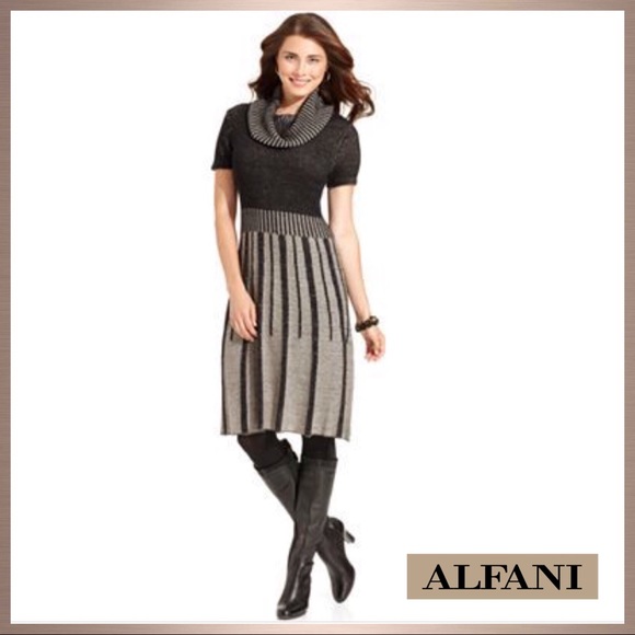 Alfani Dresses & Skirts - Alfani Cowl Neck Sweater Dress